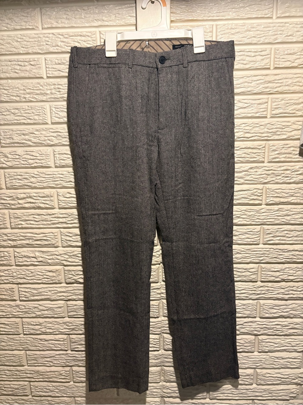 Banana Republic Gray Herringbone Dress Pants